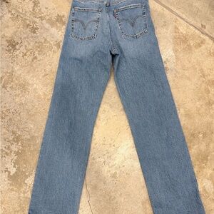 Levi's Straight Leg Jeans in Light Blue Denim